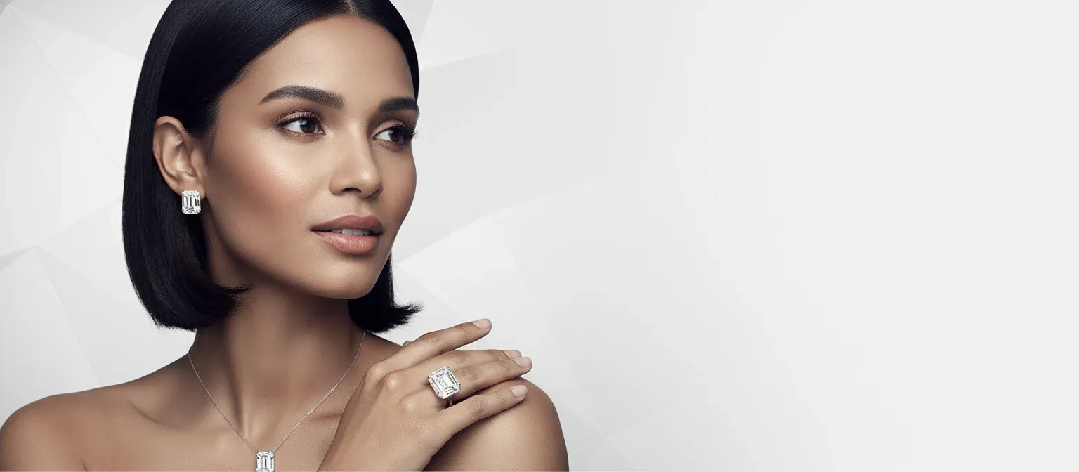 Square Emerald Lab‑Grown Diamonds