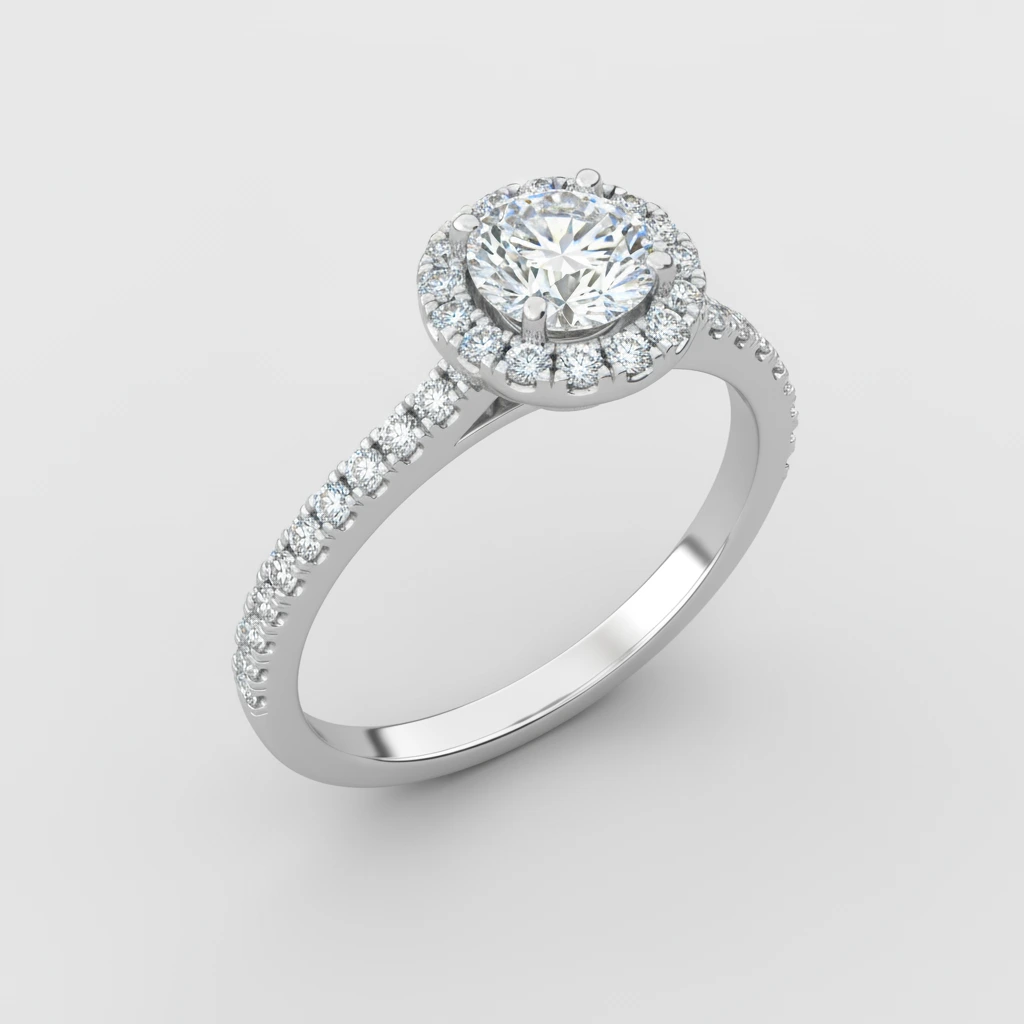 Amour • Solitaire • Pear • 18K White Gold