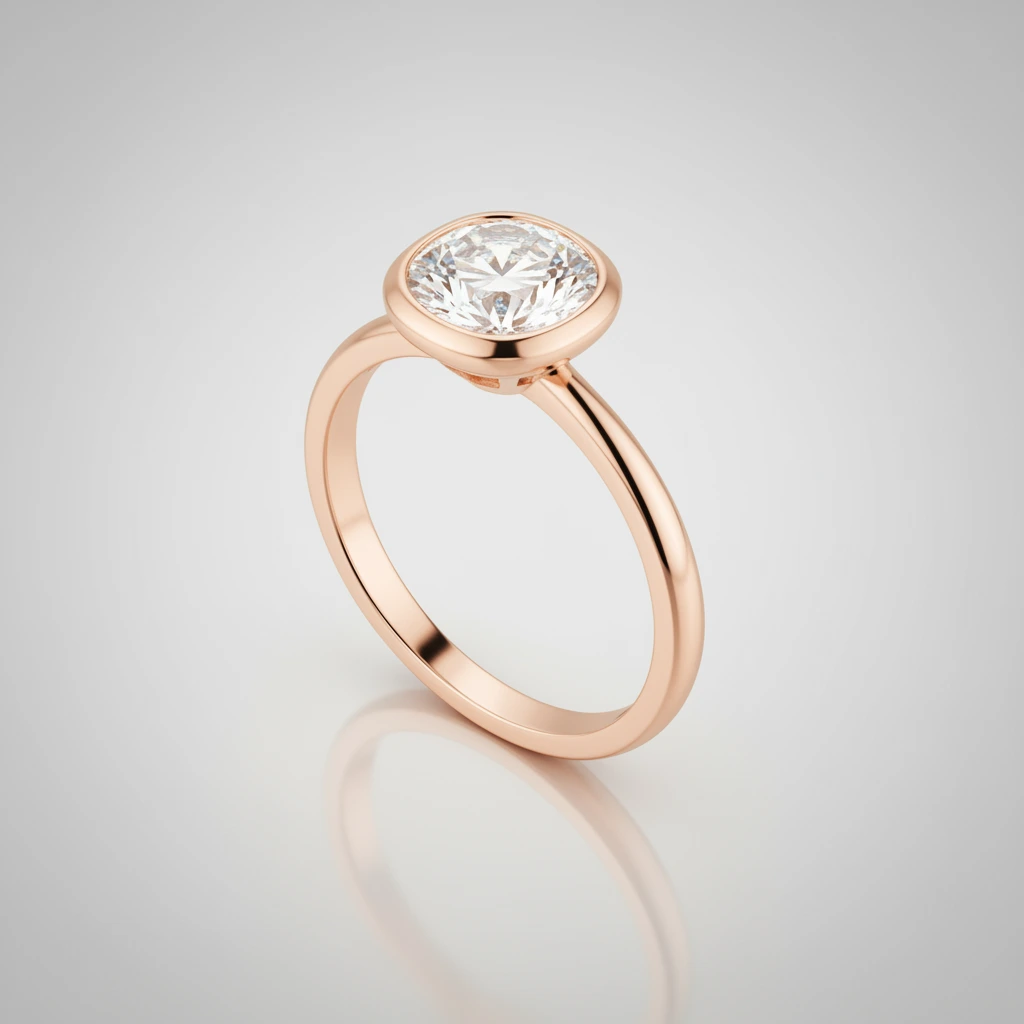 Elysian • Three Stone • Round • 14K Rose Gold