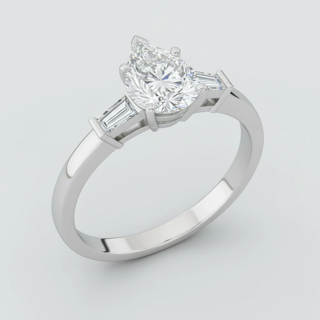 Eternal • Solitaire • Pear • Platinum