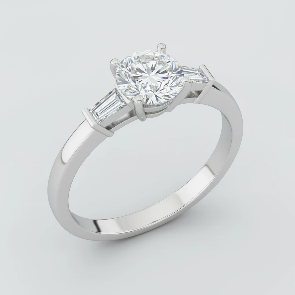 Eternal • Solitaire • Round • 18K White Gold