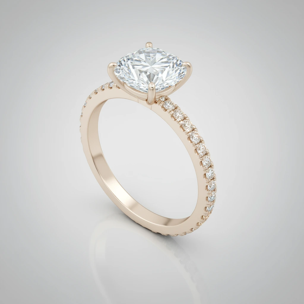 Lustre • Solitaire • Emerald • 9K White Gold