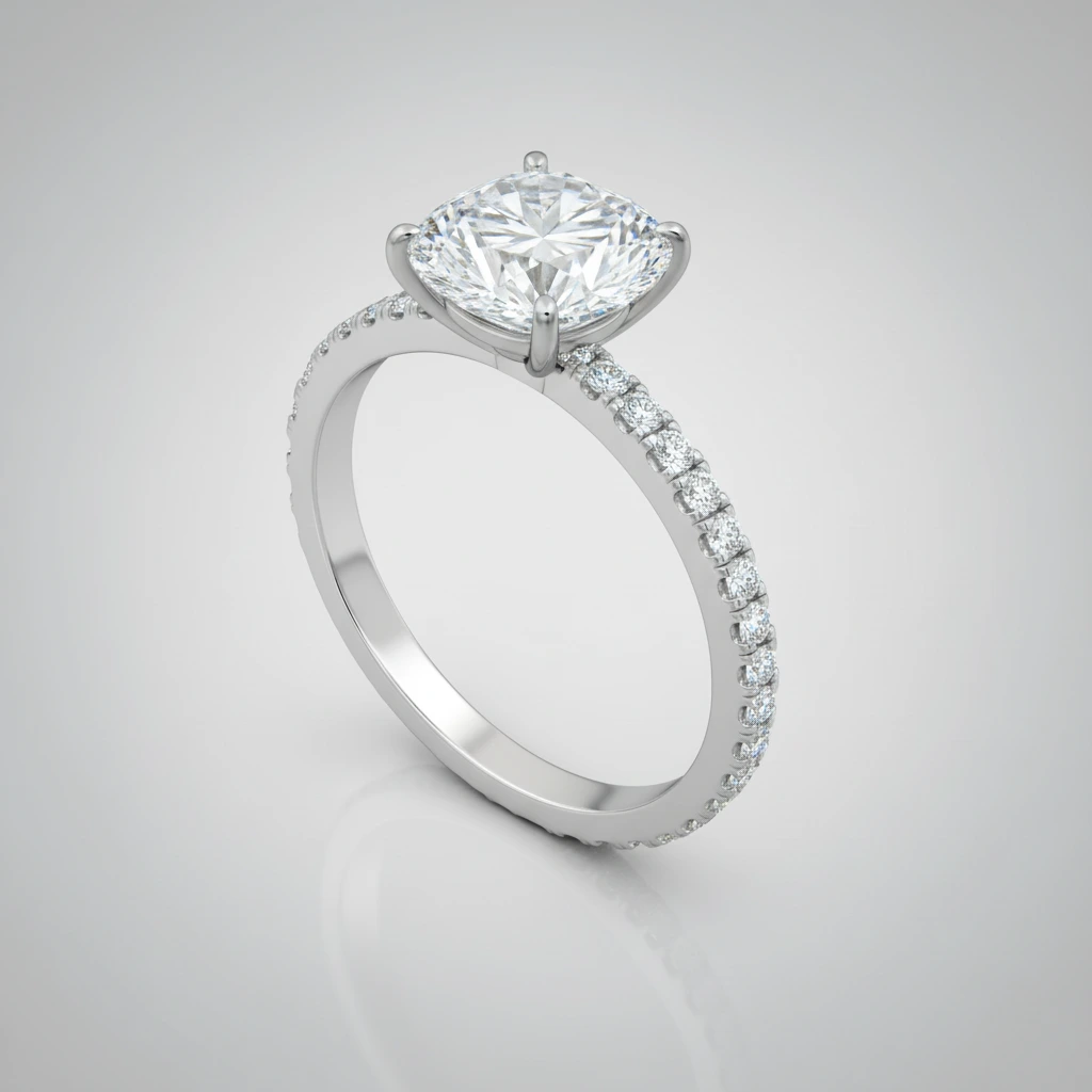 Lustre • Solitaire • Round • Platinum