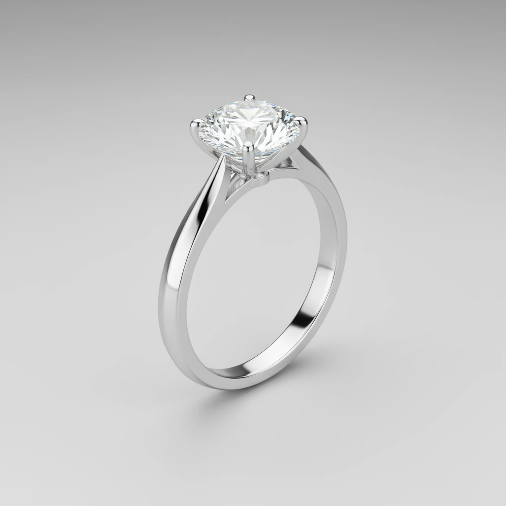 Serenity • Solitaire • Emerald • 9K White Gold