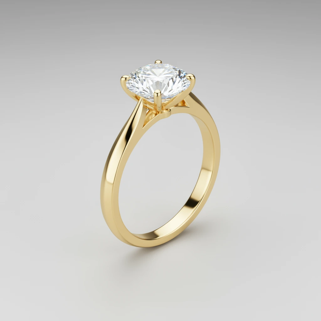 Serenity • Solitaire • Emerald • 9K Yellow Gold