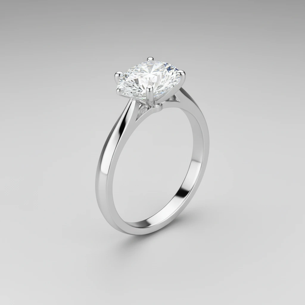 Serenity • Solitaire • Pear • Platinum