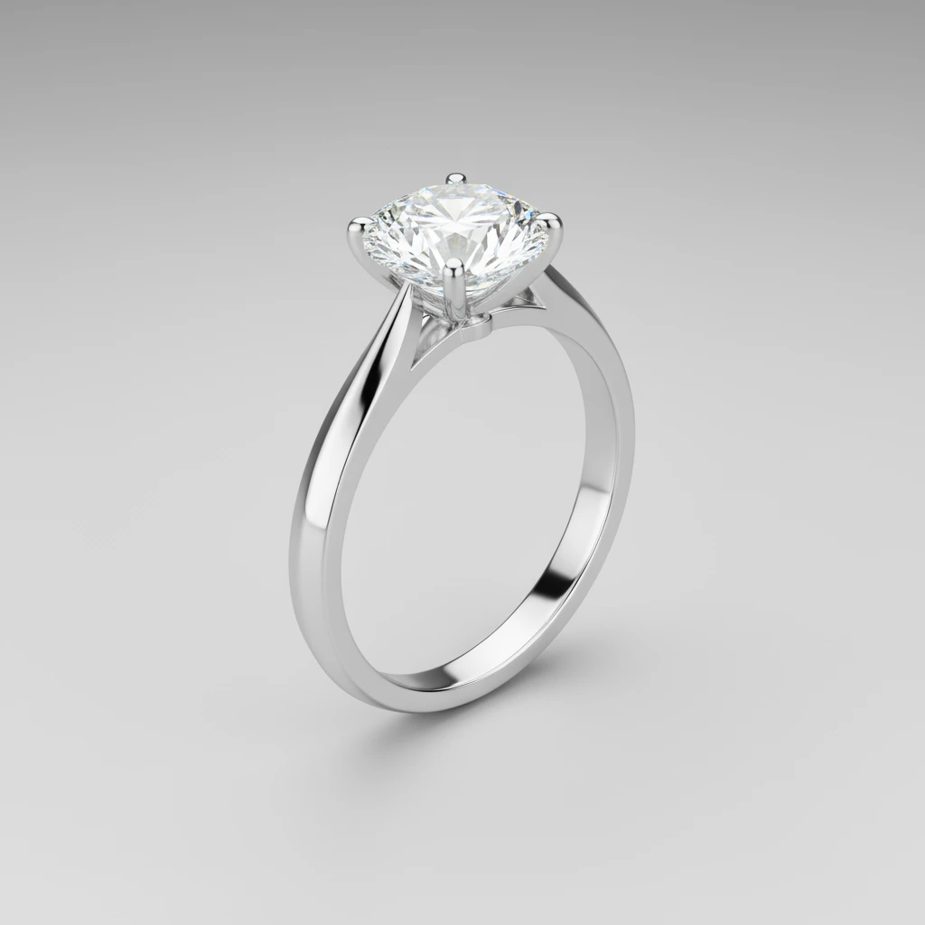 Serenity • Solitaire • Round • Platinum